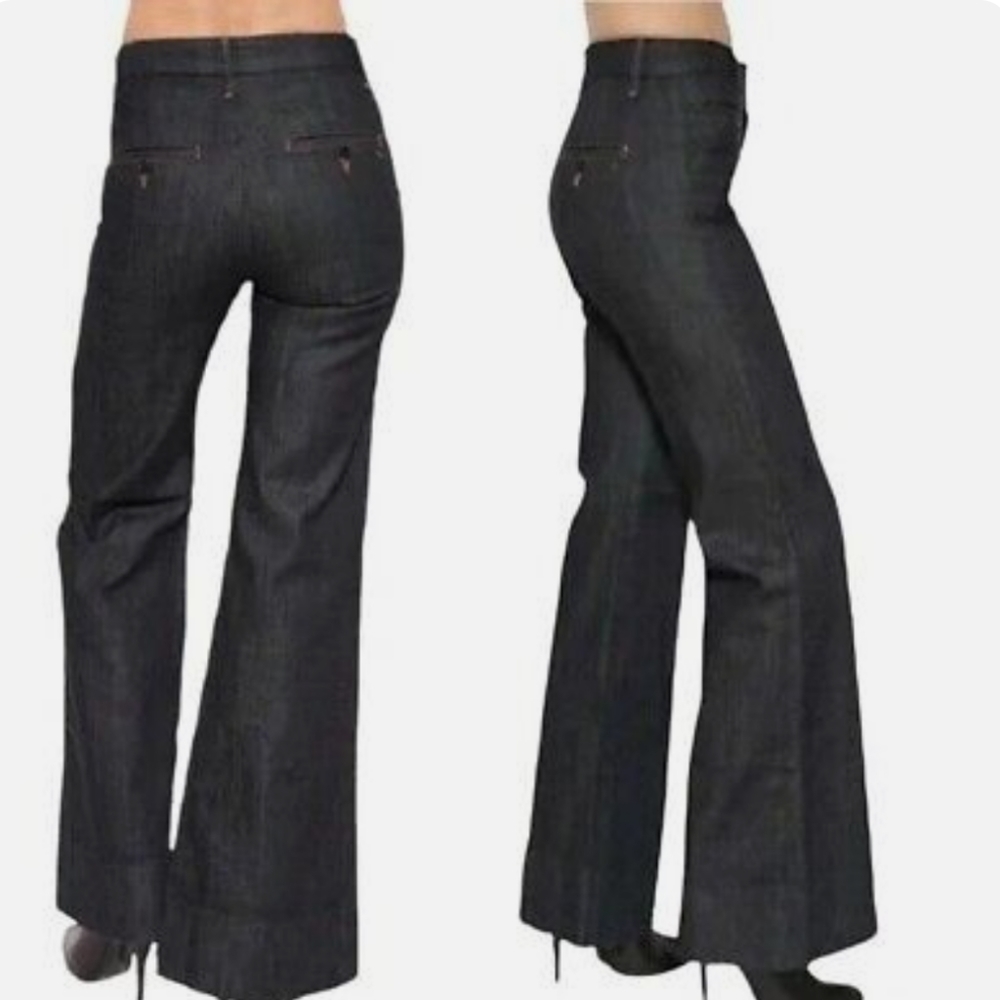 Joe's Jeans Dark Blue Vintage Style Wide Leg High Rise